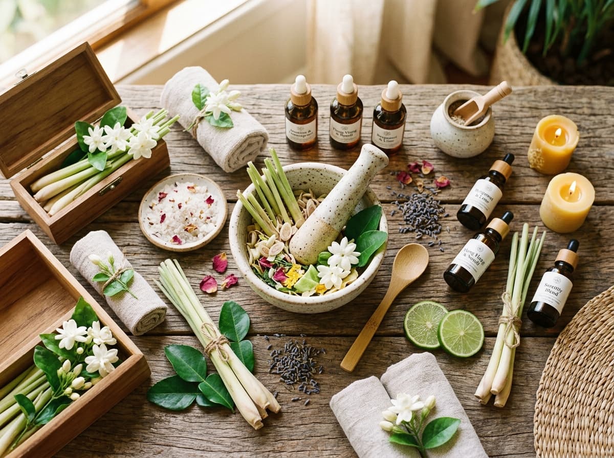 Cambodian herbs prepared for our treatments